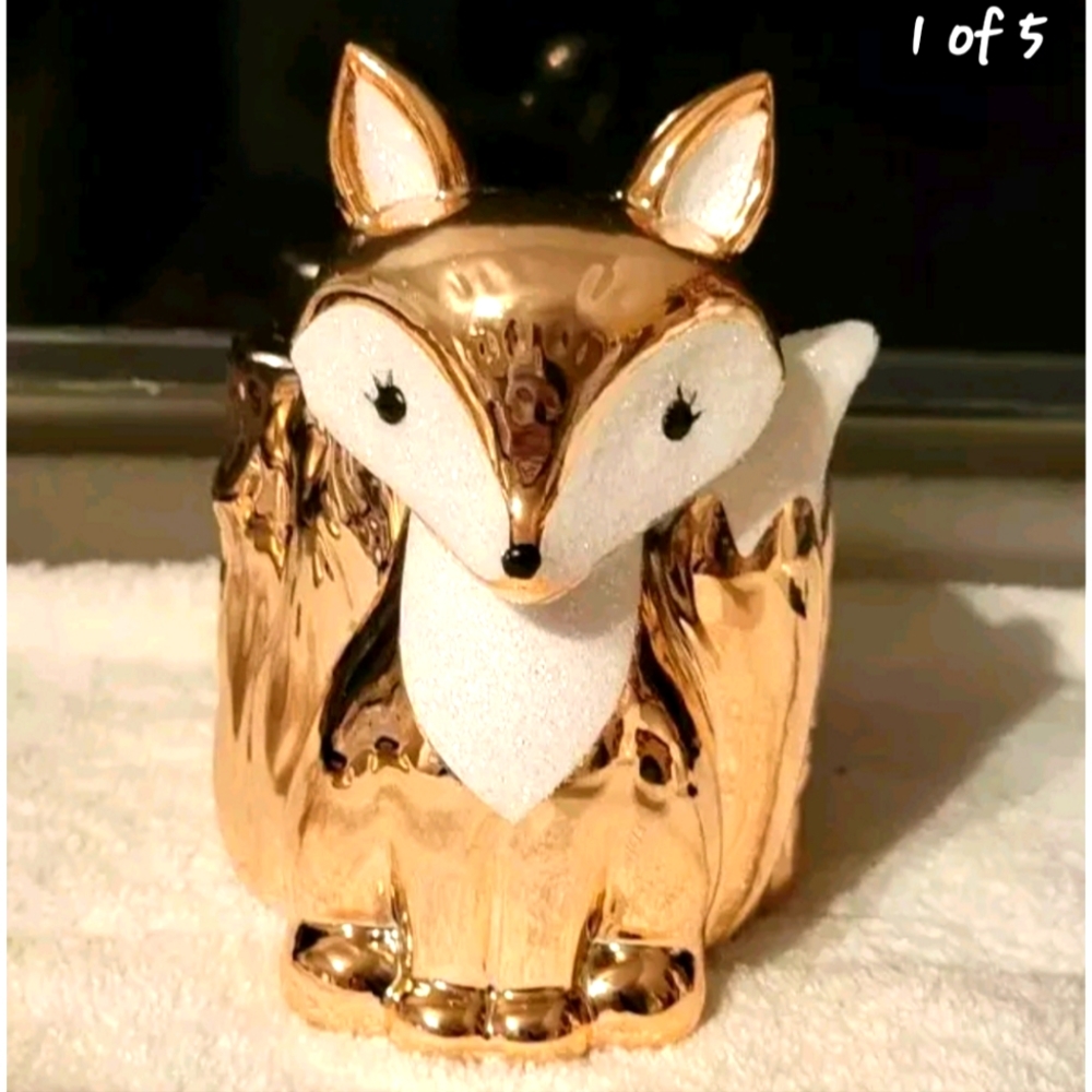 Bath & Body Works Rose Gold Fox White Sparkle Tree Soap Holder
